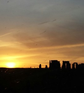 We are frequent visitors to Glastonbury. This is a picture that I took of Stonehenge one day, from the car,  on the way to Glasto.